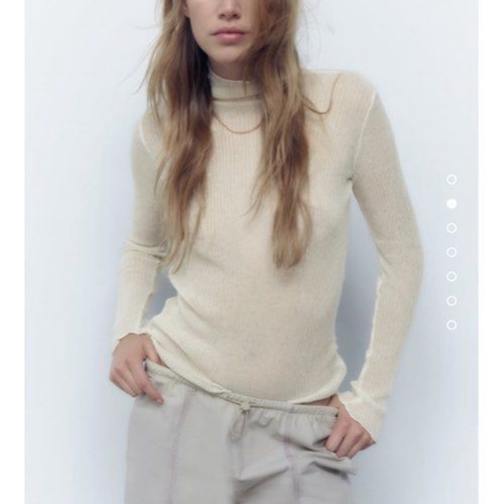 Zara ribbed turtleneck top